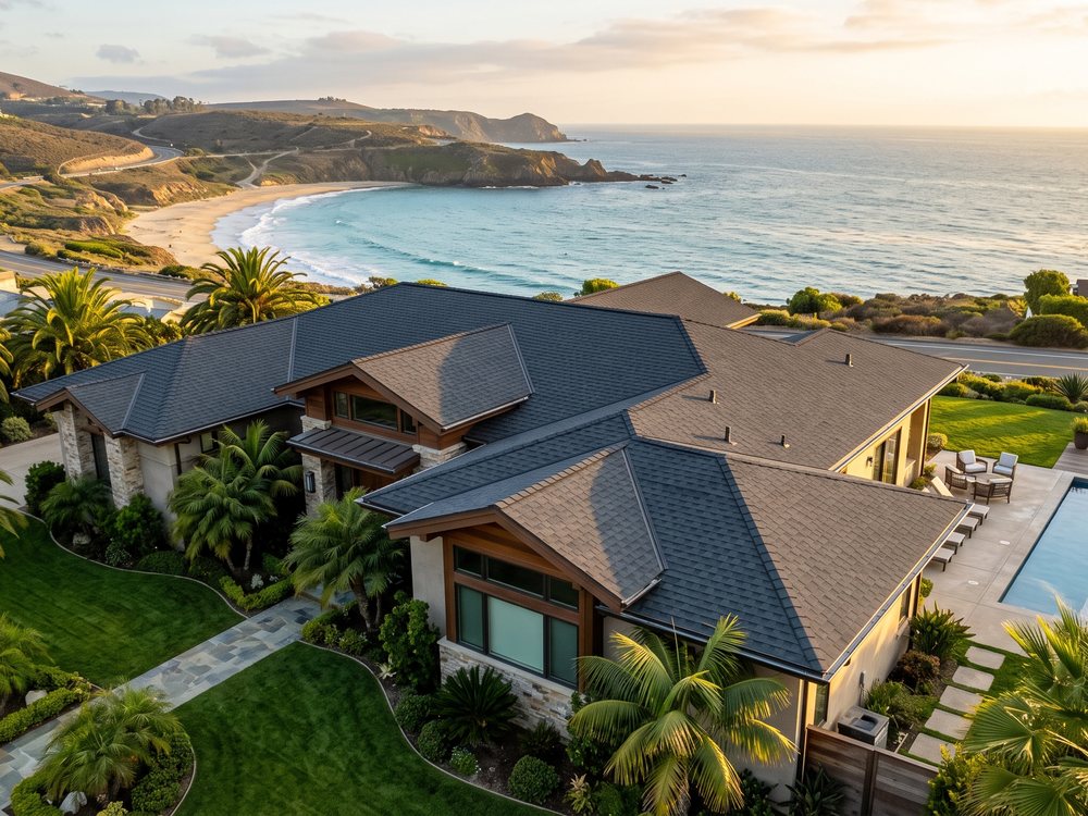 Wide view of a finished home exterior remodel, representing Pacific Home Exteriors' work across Southern California